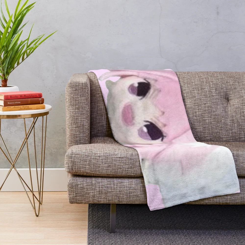 Astolfo-inspired plush blanket featuring the popular anime character