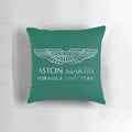 Aston Martin Racing Formula 1 Throw Pillow with Chrome Logo