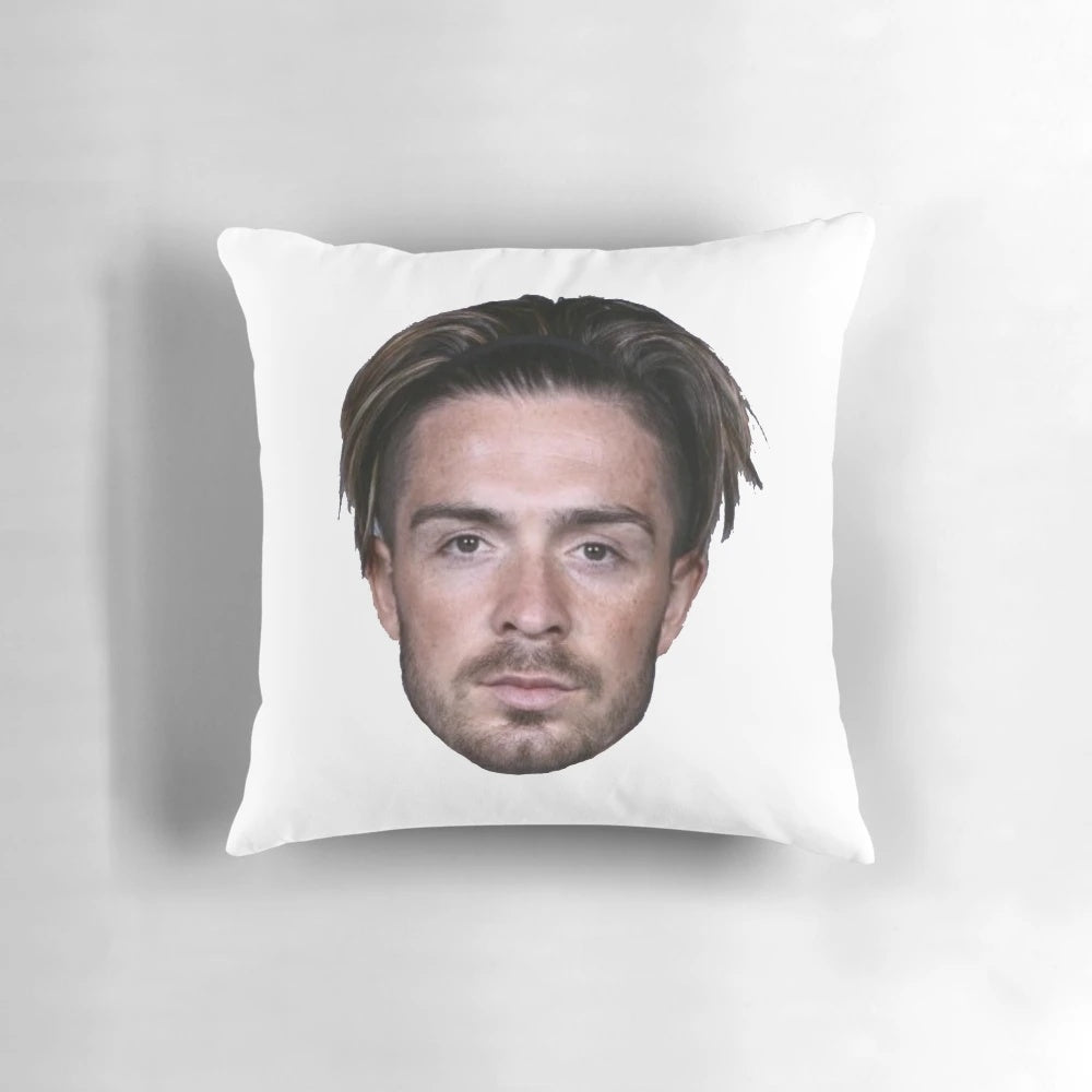 Jack Grealish Shaped Pillow, Featuring the Aston Villa Midfielder's Iconic Hairstyle and Facial Features