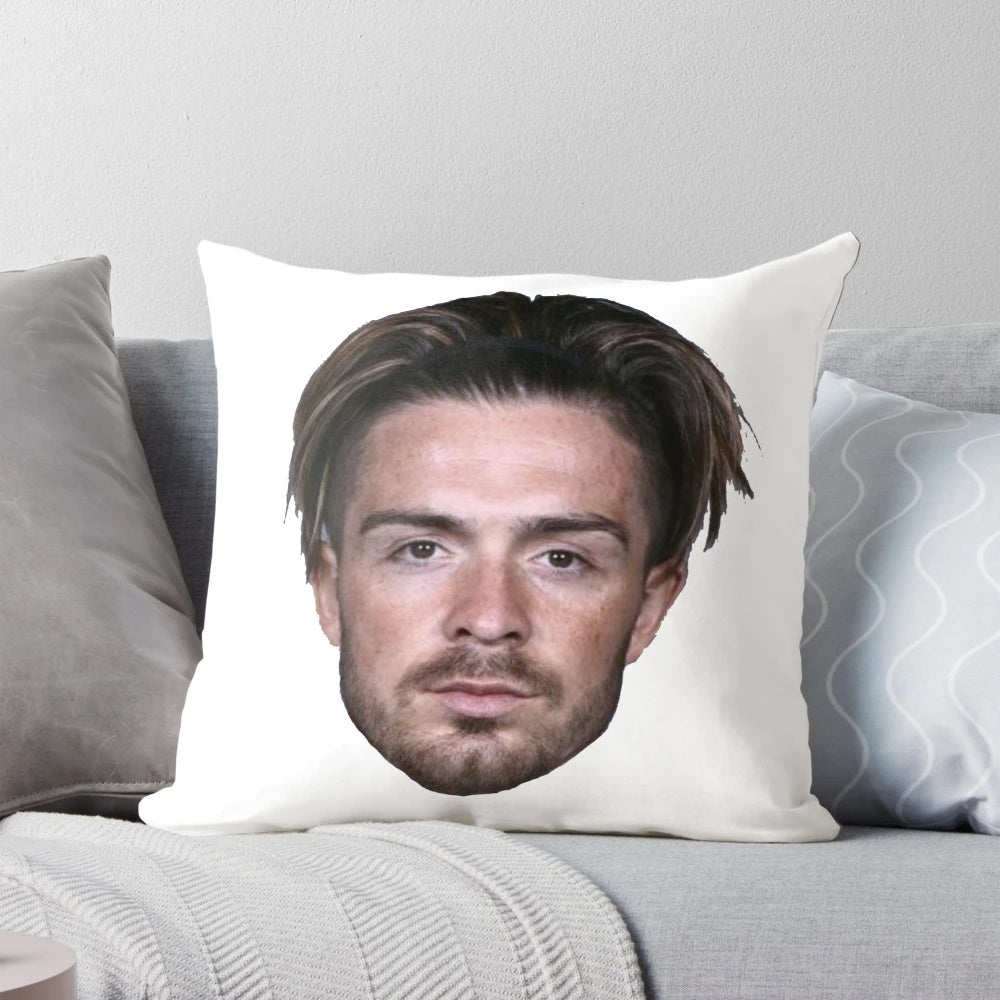 Jack Grealish Shaped Pillow, Featuring the Aston Villa Midfielder's Iconic Hairstyle and Facial Features