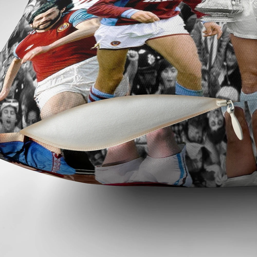Aston Villa Inspired Pillow Featuring Football Heroes and Legends