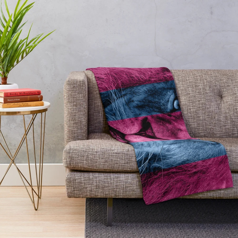 Aston Villa Lion Plush Blanket - Soft and Cozy Home Decor for Football Enthusiasts