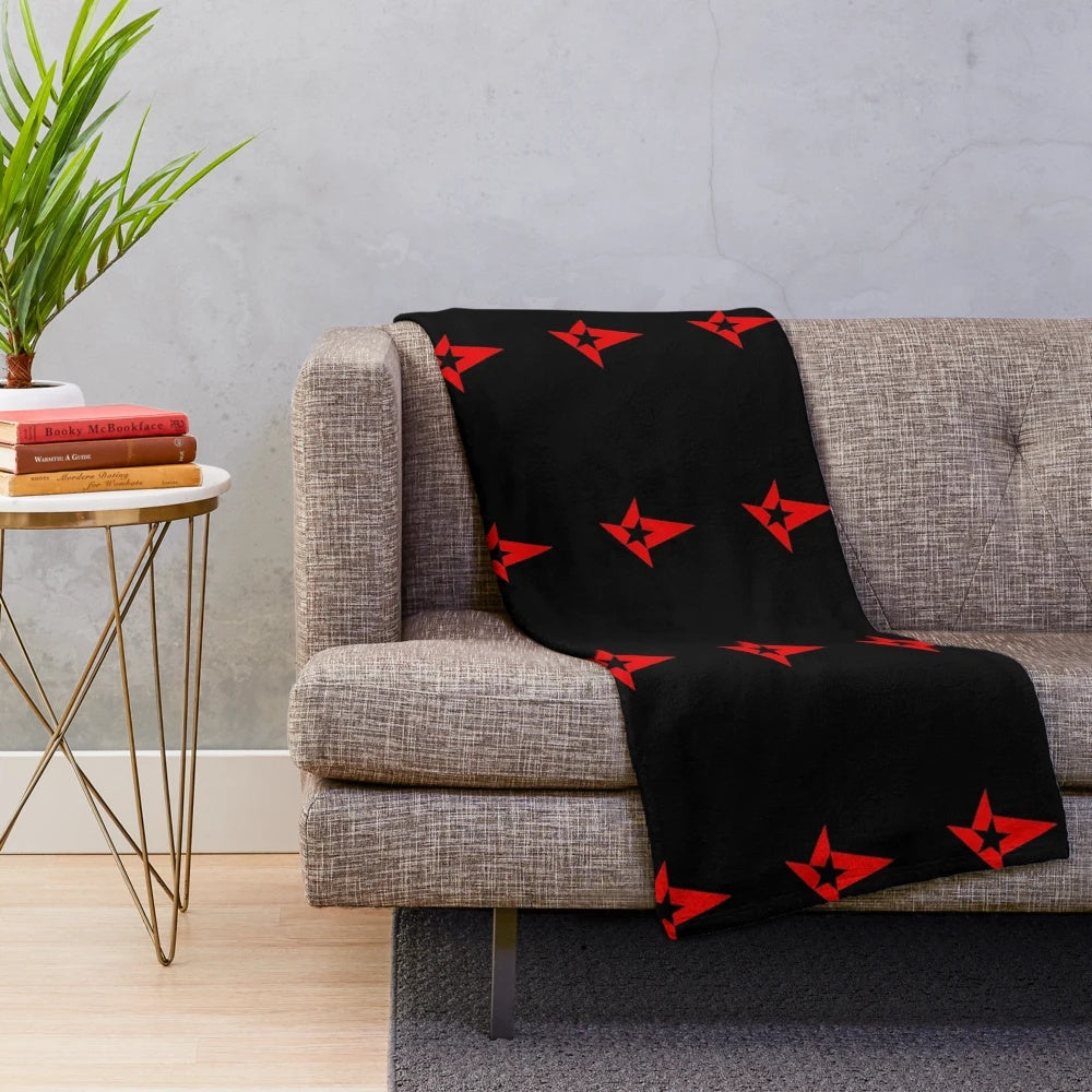 Astralis CSGO themed plush blanket with team logo and player names