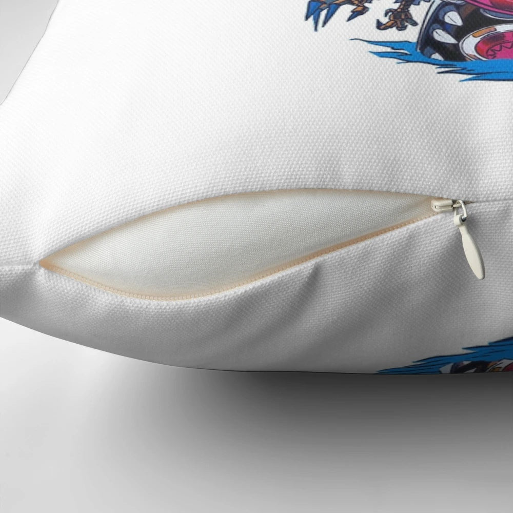 Astro Bot, the cute robot character from Astros Playroom on Playstation, featured on a cozy pillow.