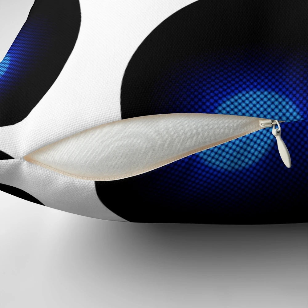 Astrobot-themed decorative pillow with a futuristic and space-inspired design