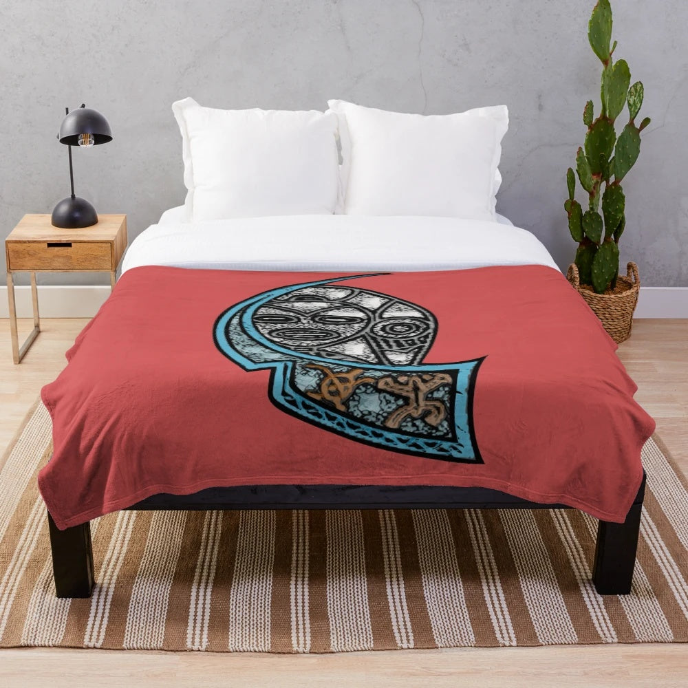 Atabey Taino Symbol Puerto Rican Plush Blanket
