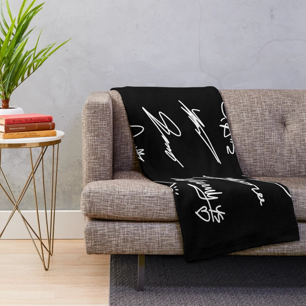 Ateez Signatures Plush Blanket for Ateez Fans