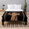 Athena-Inspired Plush Blanket featuring ancient Greek pottery design