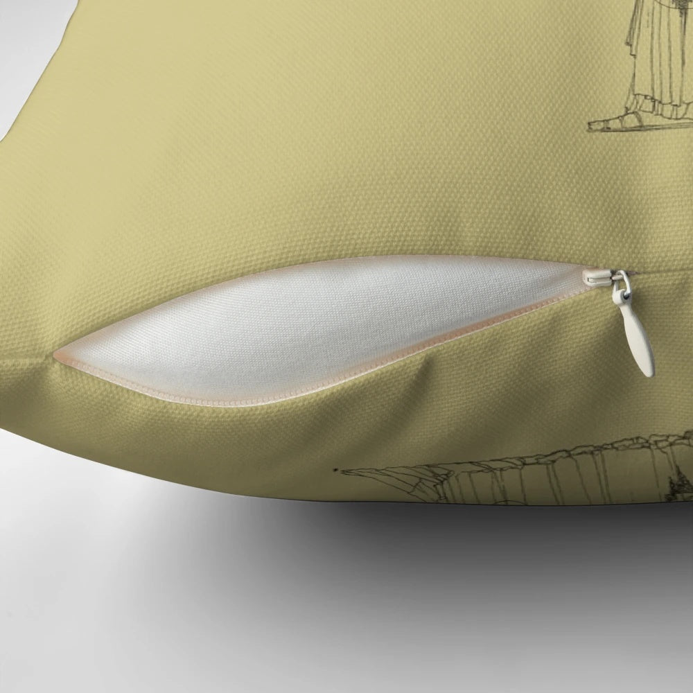 Athena Pillow featuring the Greek Goddess of Wisdom, Athena