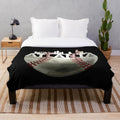 Atlanta Baseball Plush Blanket with Skyline Design