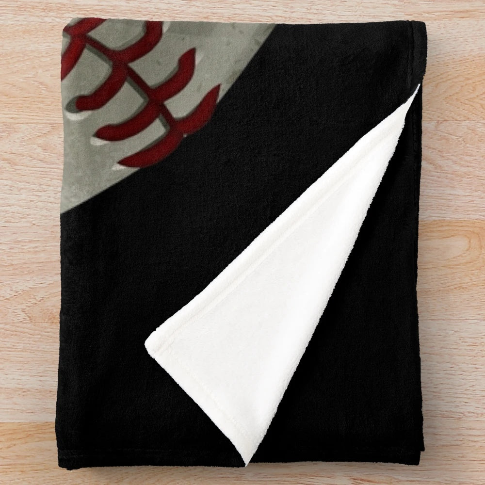 Atlanta Baseball Plush Blanket with Skyline Design