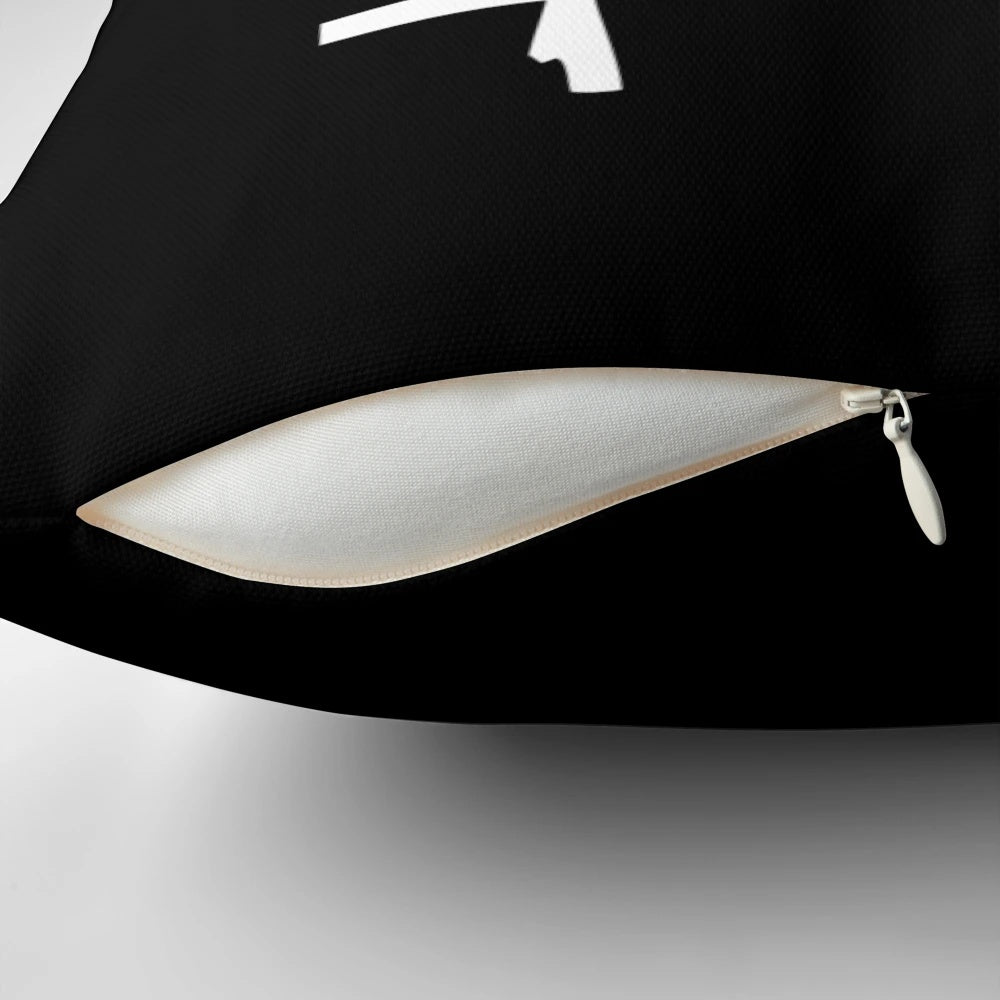 Attempted Murder Pillow with a funny crow design