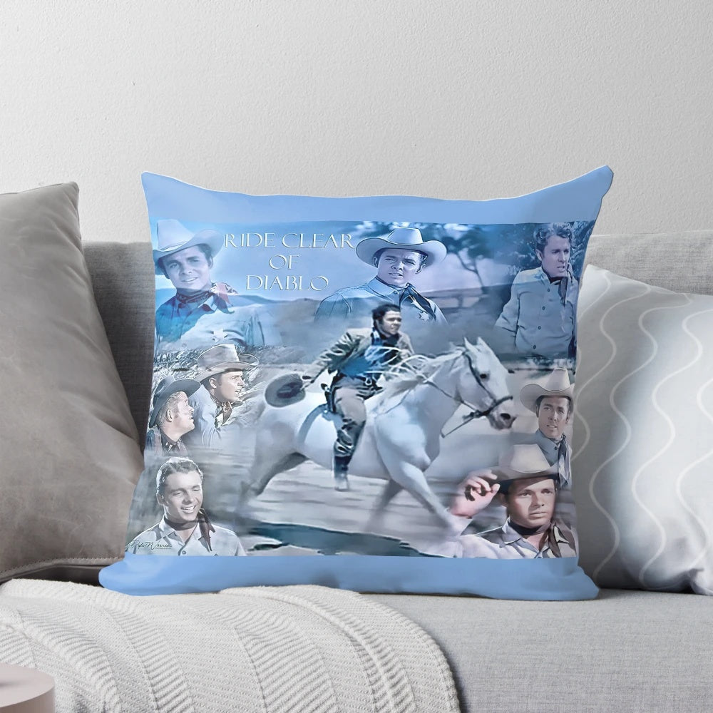 Audie Murphy Ride Clear of Diablo Commemorative Pillow