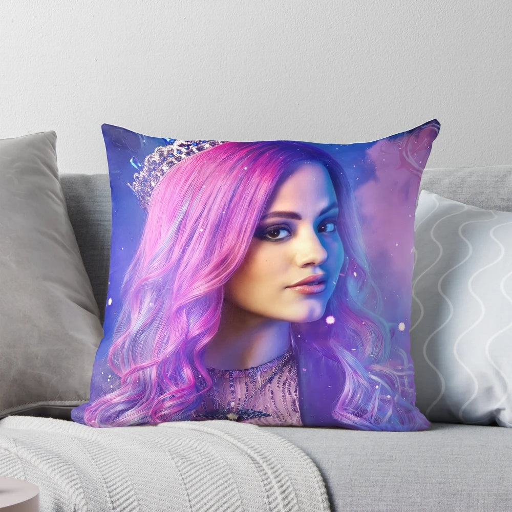 Audrey Descendants 3 Pillow with Pink and Purple Design