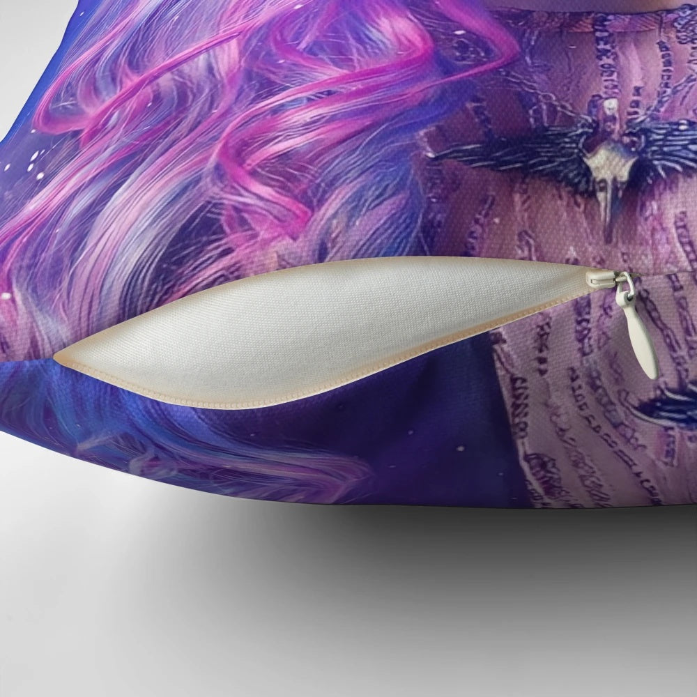 Audrey Descendants 3 Pillow with Pink and Purple Design
