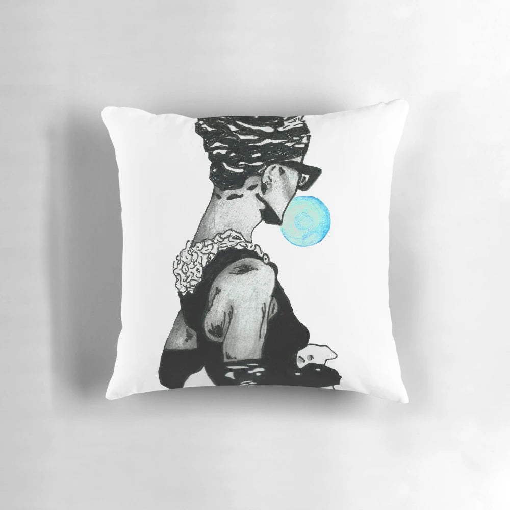 Audrey Hepburn Inspired Breakfast at Tiffany's Throw Pillow