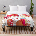 Audrey Hepburn inspired plush blanket featuring vintage Hollywood pop art design