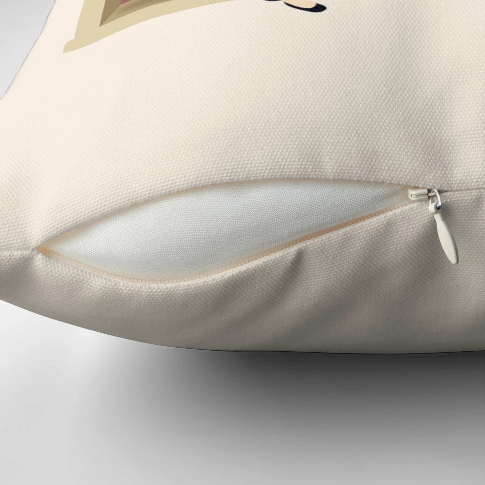 Pillow with Audrey Hepburn's "Moon River" lyrics from the classic film Breakfast at Tiffany's