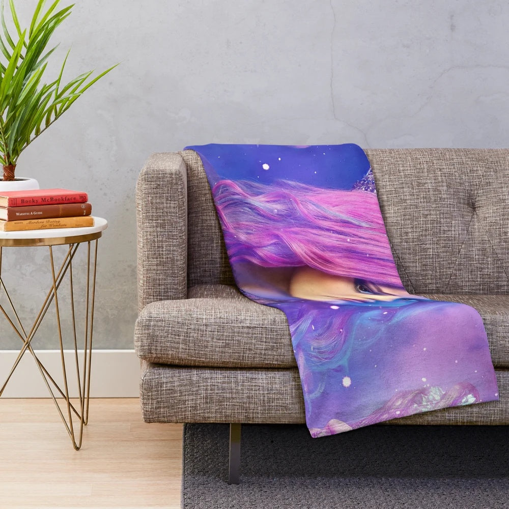 Cozy Audrey-inspired Descendants 3 plush blanket