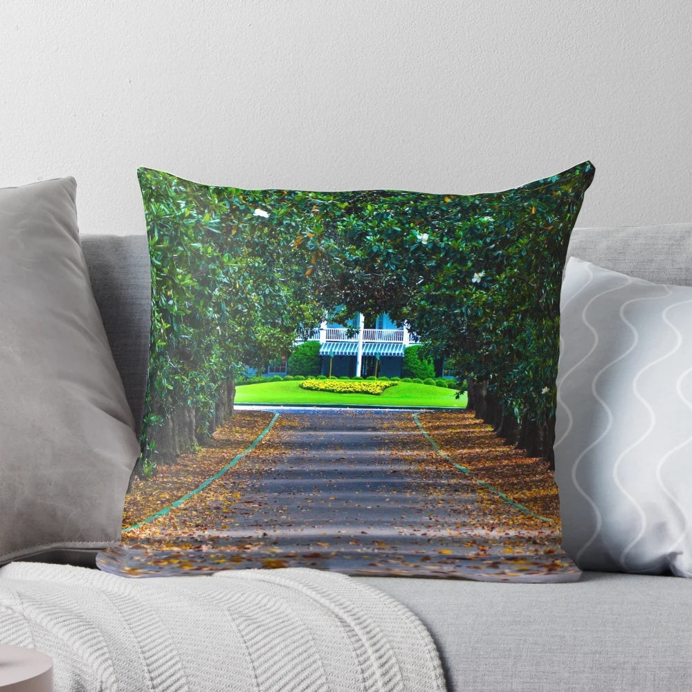 Augusta National Golf Club Pillow featuring the iconic course and autumn trees