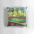 Colorful pillow depicting the 12th hole at the famous Augusta National Golf Course