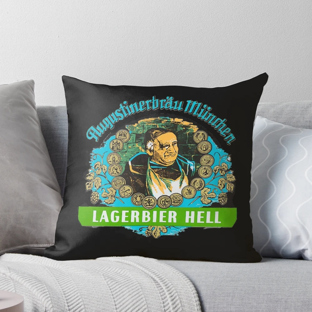 Augustiner Munich Beer Lagerbier Hell Vintage Beer Pillow