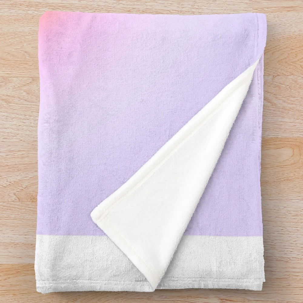 Aura gradient plush blanket featuring a trendy gradient design inspired by SZA's hit song "Love Galore