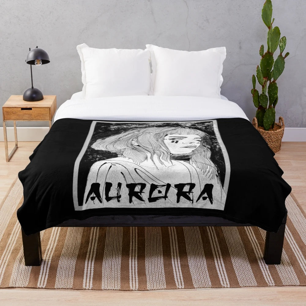 Aurora Aksnes inspired plush blanket with Japan aesthetic design