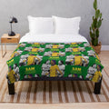 Plush blanket featuring Australian women's soccer team and star player Sam Kerr