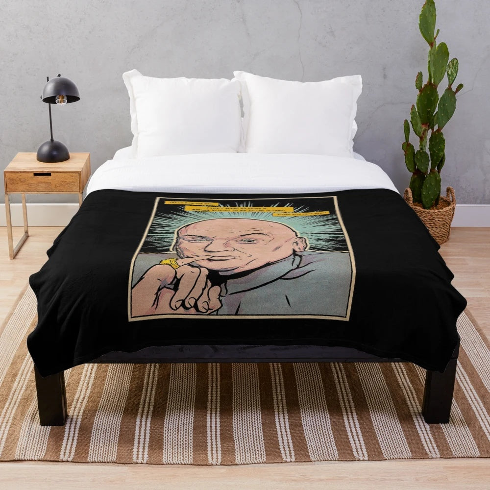 Austin Powers-inspired Dr. Evil character plush blanket