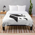 Autechre inspired plush blanket with electronic music logos