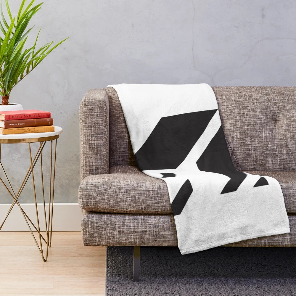 Autechre inspired plush blanket with electronic music logos