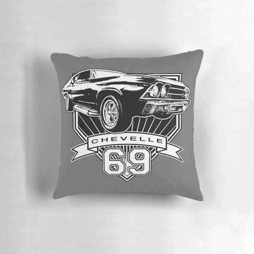1969 Chevrolet Chevelle SS muscle car pillow, featuring classic design