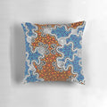 Vibrant indigenous aboriginal art printed on a plush, high-quality pillow for your home.