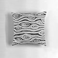 Authentic Aboriginal Art Tree (White) Pillow with Dot Painting Design