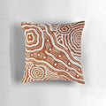 "Binyu (Shooting Star/ Spirit) Pillow featuring traditional aboriginal art design"