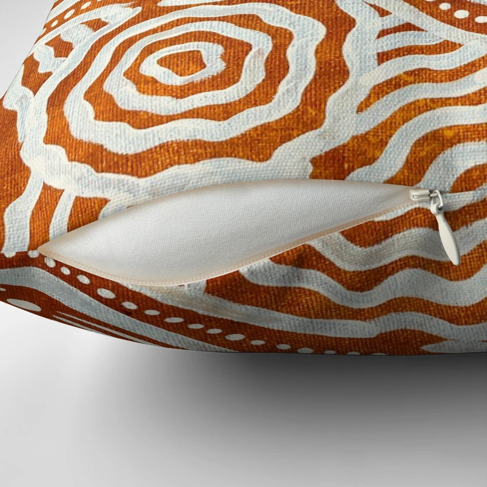 "Binyu (Shooting Star/ Spirit) Pillow featuring traditional aboriginal art design"