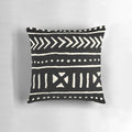 African mud cloth pillow cover with tribal pattern design