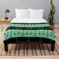 Plush blanket featuring Anishinaabe-inspired floral design