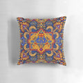 Vibrant Armenian art pillow featuring traditional Armenian symbols and colors