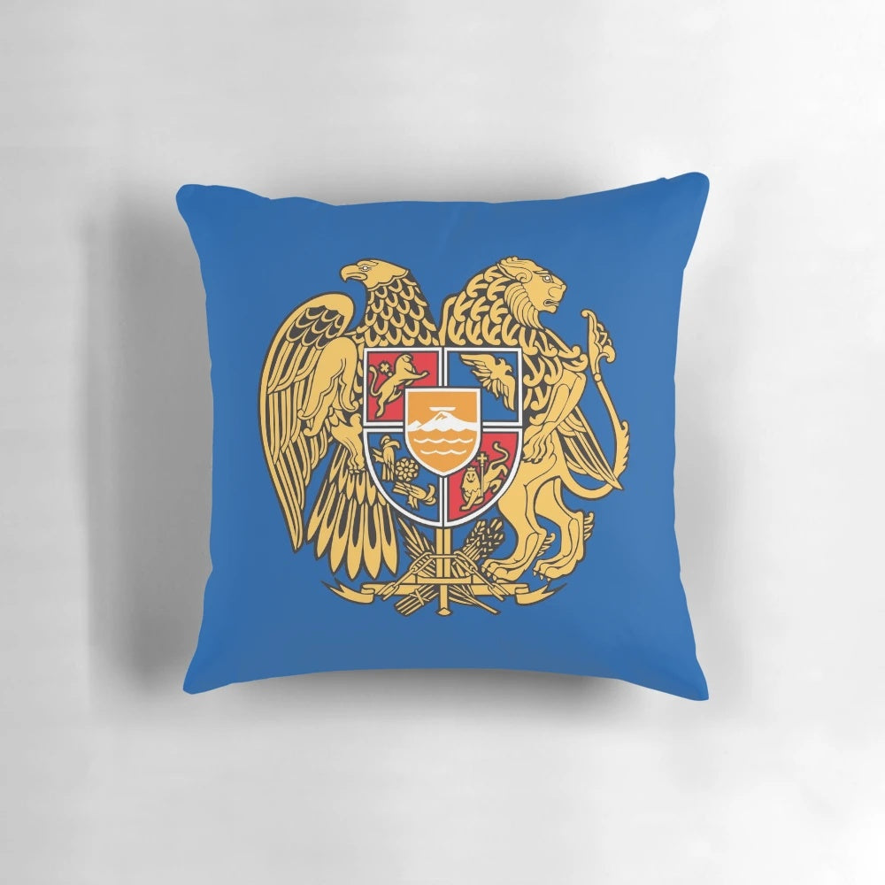 Armenia Coat of Arms Pillow, featuring the national emblem of Armenia