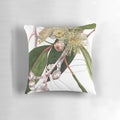Closeup of an Australian eucalyptus mallee pillow with natural leaves and pods
