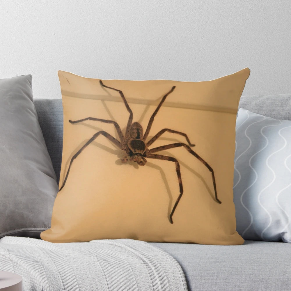 Realistic image of an Australian Huntsman Spider decorative pillow