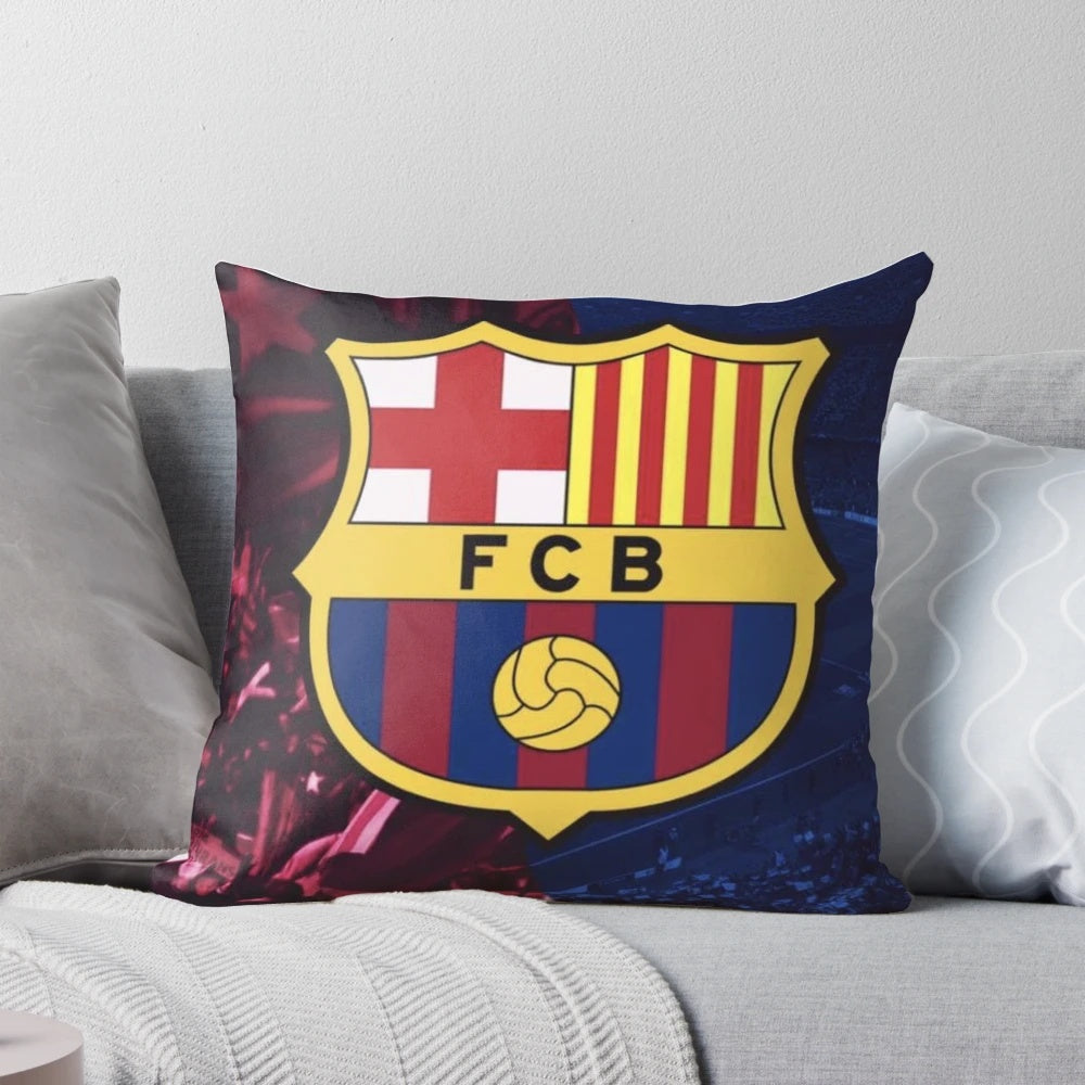 Barcelona Football Club Pillow featuring Messi, Neymar, and Ronaldinho