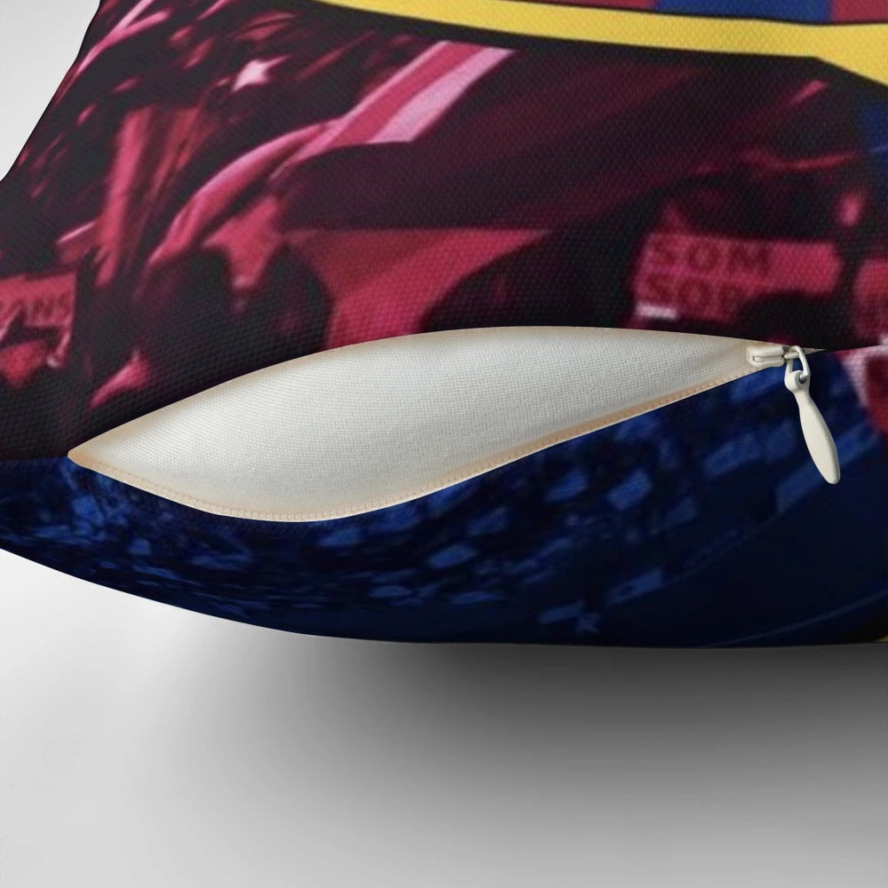 Barcelona Football Club Pillow featuring Messi, Neymar, and Ronaldinho
