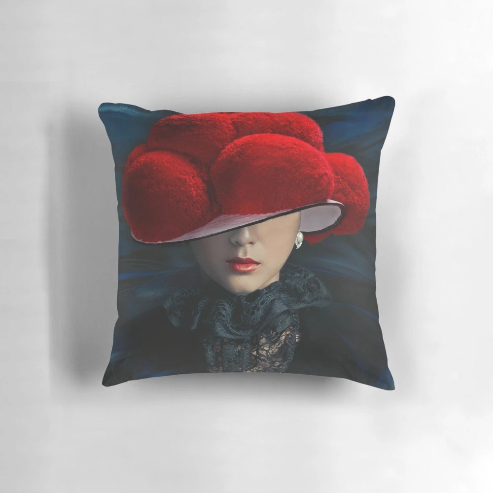 Handcrafted Black Forest Mystic Pillow with Traditional Design
