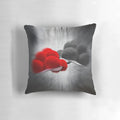 Black Forest traditional hats, known as Bollenhuts, featured on a decorative throw pillow