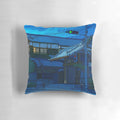 Blue temple-inspired Nezu pillow from Japan