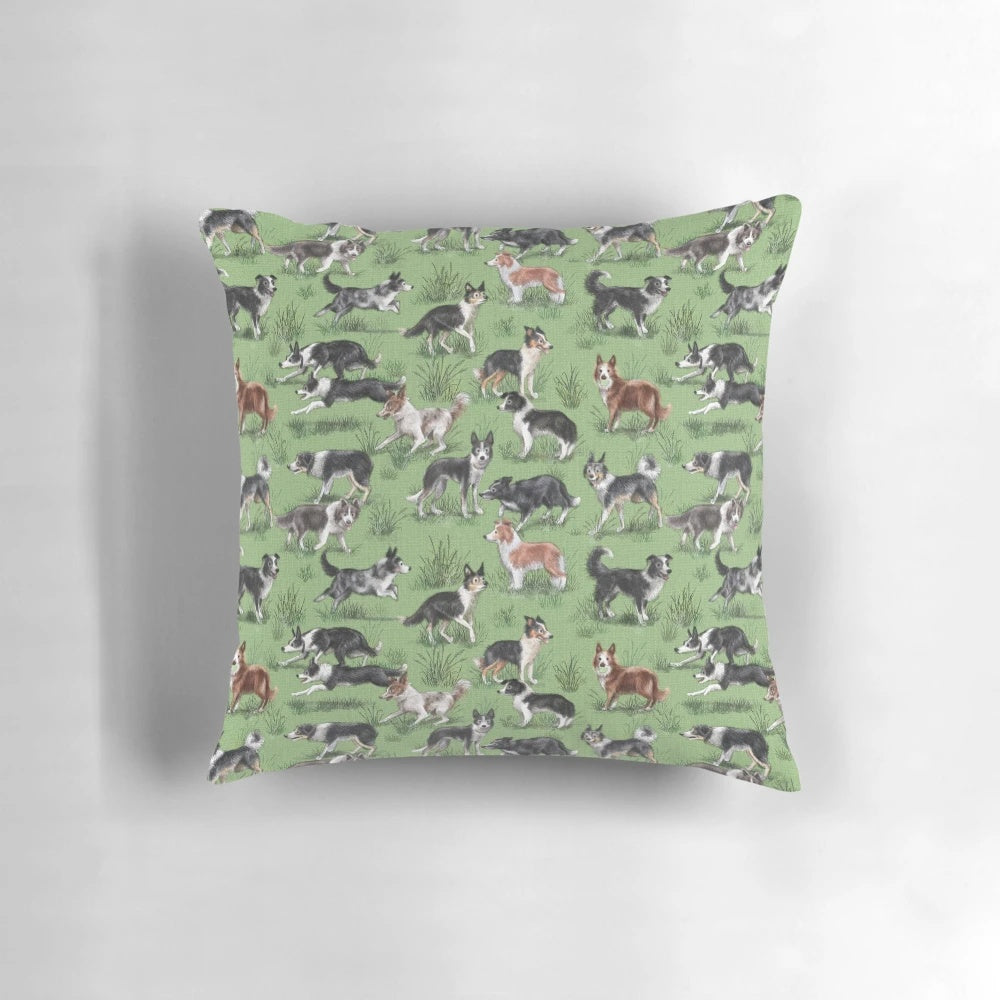 Soft, cuddly border collie pillow for dog lovers and sheep herding enthusiasts