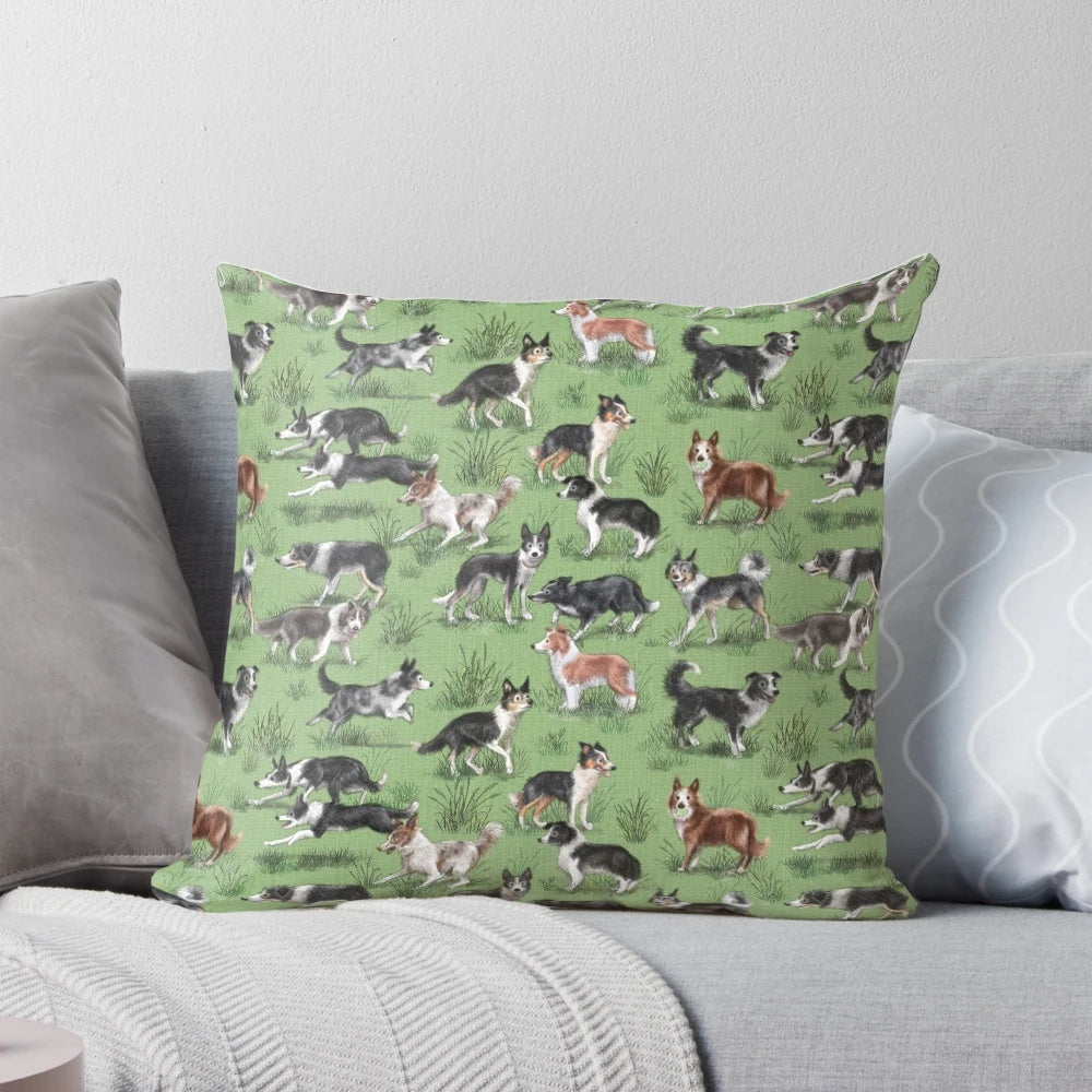 Soft, cuddly border collie pillow for dog lovers and sheep herding enthusiasts